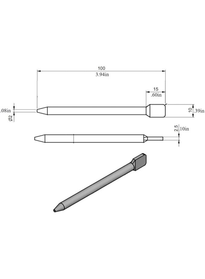 Rattleware Latte Art Pen, Stainless Steel, for 12oz Pitcher, Pack of 3 - Image 2